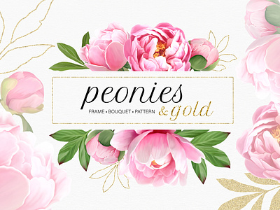 Peonies & Gold