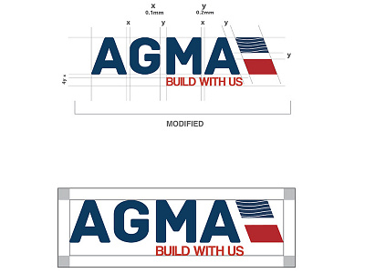 AGMA brand corporate grids identity logo