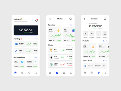 Finance - Mobile App crypto crypto app crypto exchange crypto exchange app crypto mobile app crypto wallet cryptocurrency ethereum finance app
