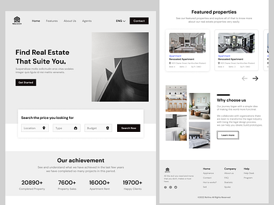 Real estate landing page