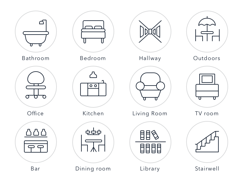 A Fine Line design house icon iconography illustration illustrator rooms