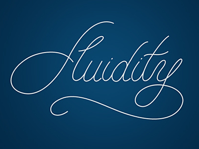 Fluidity calligraphy design flourish lettering script swash typography
