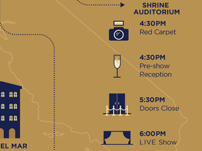 CNN Heroes Executive Invitation & Itinerary awards show building california camera champagne cnn curtains doors infographic invitation party red carpet stage