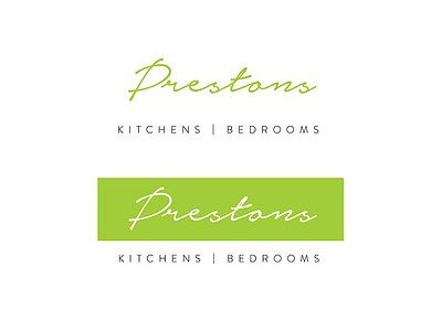 Prestons Kitchens | Bedrooms Identity bedroom brand identity kitchens logo