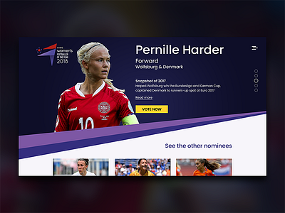 BBC Women's Footballer of the Year 2018 - Hero app branding design football logo minimal soccer ui ux web