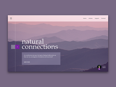 Natural Connections adobe adobe xd design hero interface landing page natural photography ui ux web design xd