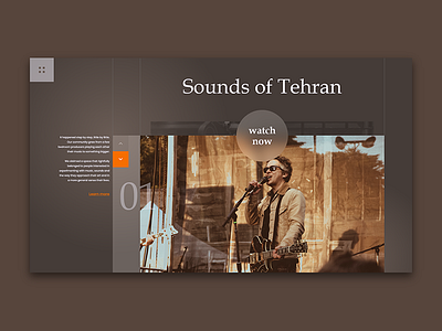 Sounds of Tehran coffee design hero minimal music ui ux web design website