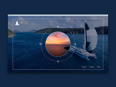 Through the Porthole adobe adobe xd blue boat design grid ui ux web design