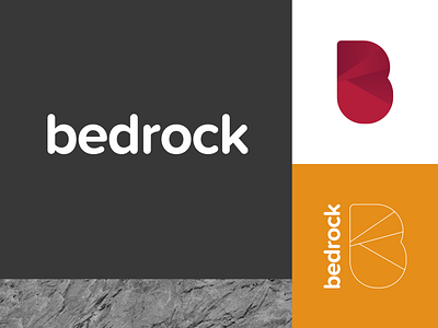 Bedrock Brand Identity brand branding design flat illustration logo minimal typography vector web web design