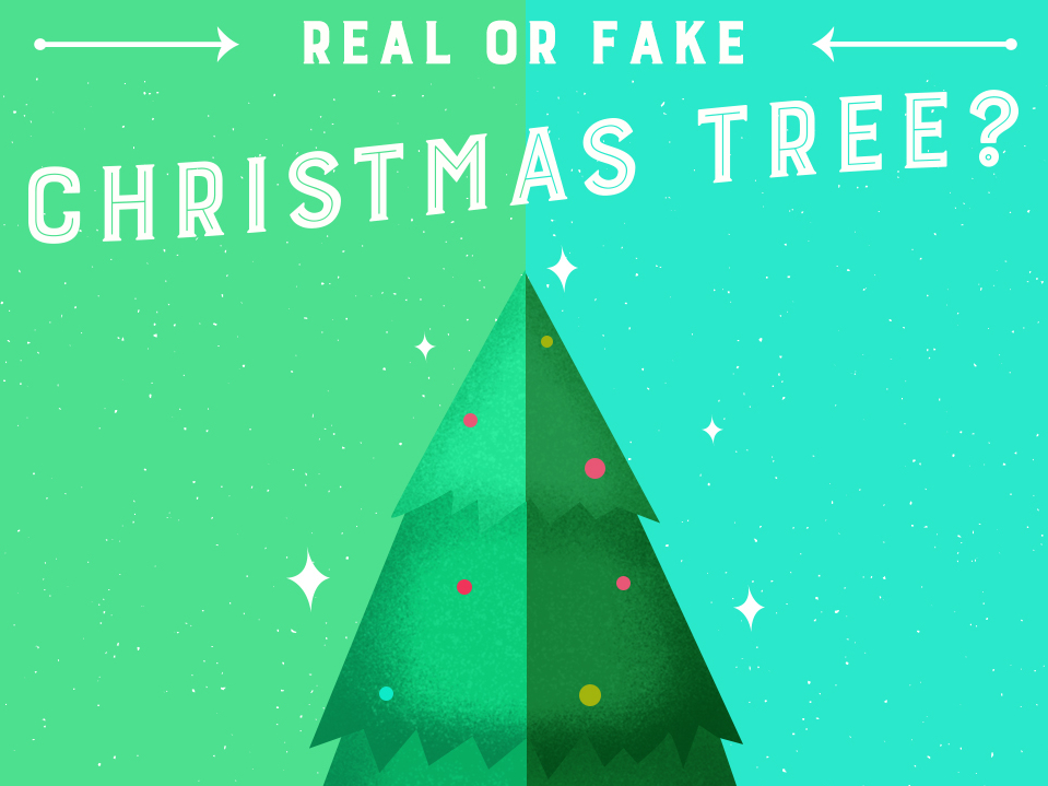 Real vs Fake Christmas Tree? design editorial art illustration illustration design