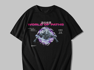 World Of Paths anime branding design fashion fiverr graphic design hoodie illustration logo street wear streetwear sweatshirt t shirt