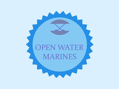 Boat Logo(Open Water Marines) boat logo dailylogo dailylogochallenge day 23 logo open water marines