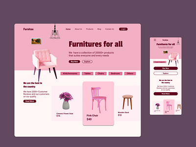 Furnitos Landing Page design