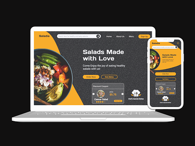 Saladia Landing Page design