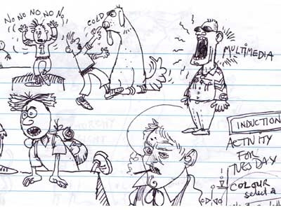 Induction Doodle cartoon doodles drawing pen pencil sketch