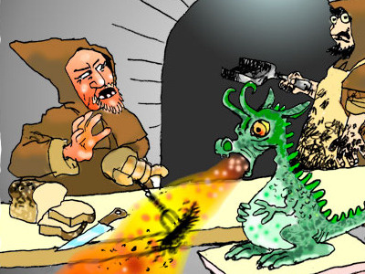 Dragon cartoon digital illustration