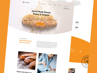 Just Baked Website bakery bakery logo bakery website logo design ui uiux ux web design web development website