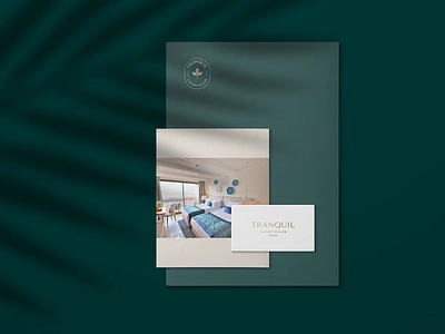 Tranquil stationery brand identity calm chill hotel logo lotus luxurious luxury luxury brand luxury identity luxury logo luxury villas palm palm leaves relax resort logo tranquil vacation villa visual identity