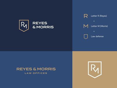 Reyes&Morris Logo Concepts 3 abstract brand identity design law brand law firm law identity law logo letter letter logo letterform letters logo logo design modern monogram visual identity