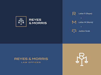 Reyes&Morris Chosen Logo abstract brand identity design law brand law firm law identity law logo letter letter logo letterform letters logo logo design modern monogram visual identity