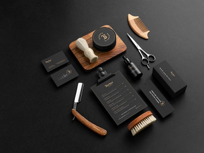 Barber Republic - Barbershop Collaterals & Packaging abstract barber barber logo barbershop barbershop logo barbershop packaging brand identity design letter letters logo logo design modern moustache packaging