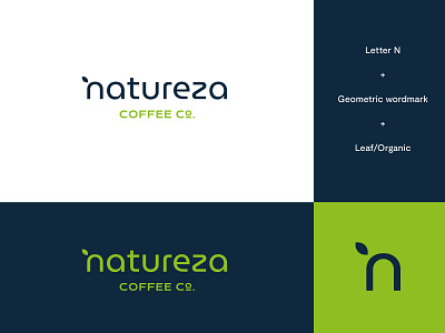 Natureza - Logo Design #1 abstract brand identity coffee coffee brand coffee branding coffee logo letter letters logo logo design modern natural organic