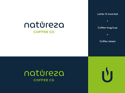 Natureza - Logo Design #2 abstract brand identity cafe coffee coffee brand coffee logo letter letters logo logo design modern natural organic sustainability wordmark