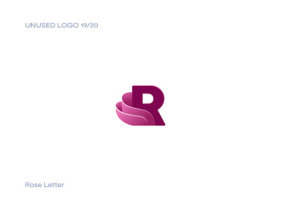 Rose Letter - Logo for Sale 19/20 abstract brand identity letter letter logo letter r letters logo logo design modern rose