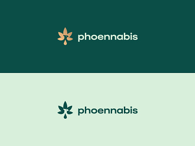 phoennabis CBD oil Logo Design abstract brand identity cannabis cannabis logo cbd cbd logo cbd oil logo logo design modern phoenix phoenix logo