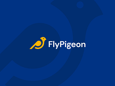 FlyPigeon - Logo Version 1 abstract bird bird logo brand identity fly fly logo flying logo letter logo logo design modern pigeon pigeon logo