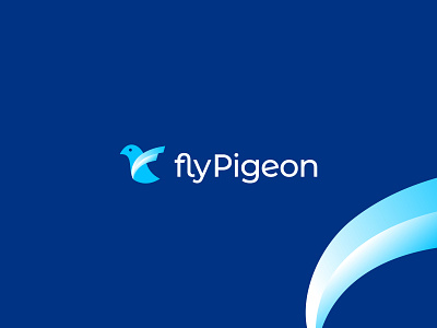 FlyPigeon - Logo Version 2 abstract bird bird logo brand identity letter logo logo design modern pigeon pigeon logo travel travel logo