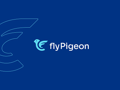 FlyPigeon - Logo Version 3 abstract bird bird logo brand identity fly fly logo flying letter logo logo design modern pigeon pigeon logo travel travel logo
