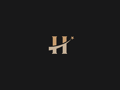 H mark flat h letter logo monogram