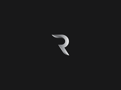 Abstract letter R logo abstract gradient letter r