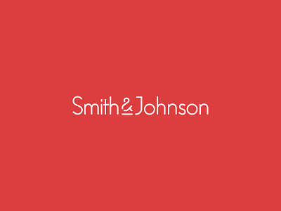 Smith & Johnson ampersand bank modern red sj