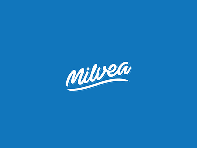 Milvea - Milk wordmark logo blue logo milk wordmark