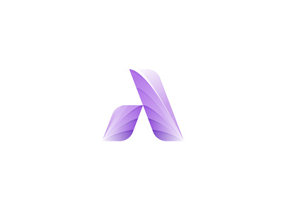 Abstract Letter A a abstract letter modern purple