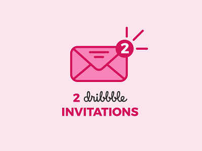 2 Dribbble Invites dribbble invitation invitations invites two