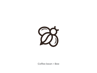 Coffee Bee abstract app bean bee coffee coffee app coffee bean design logo negative space