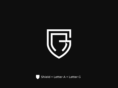 AG monogram shield letter letterform letters logo monogram shield