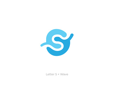 S water logo abstract blue letter letter s letterform logo modern water