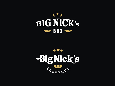 Barbecue Restaurant barbecue bbq black bricks letters logo meat restaurant wordmark