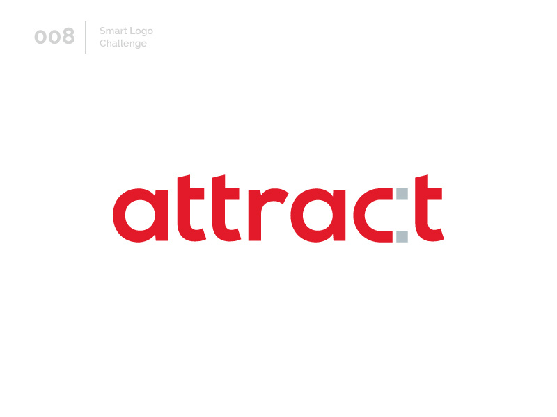 8/100 Daily Smart Logo Challenge 100 day challenge 100 day project logo challenge challenge wordmark magnet red letters modern logo letter abstract