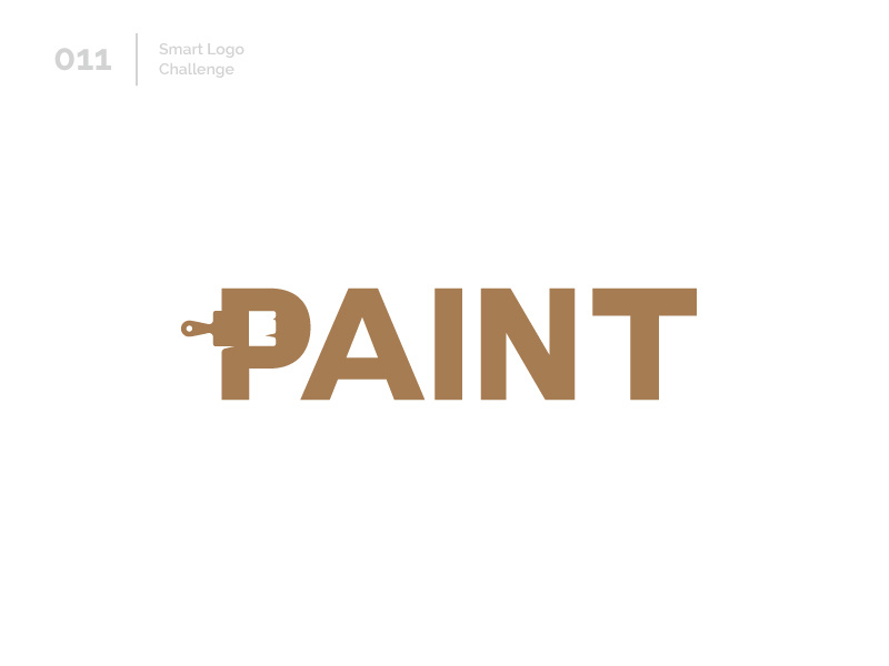 11/100 Daily Smart Logo Challenge paint brush paint logo challenge challenge 100 day challenge 100 day project design typography wordmark letterform letters modern logo letter abstract