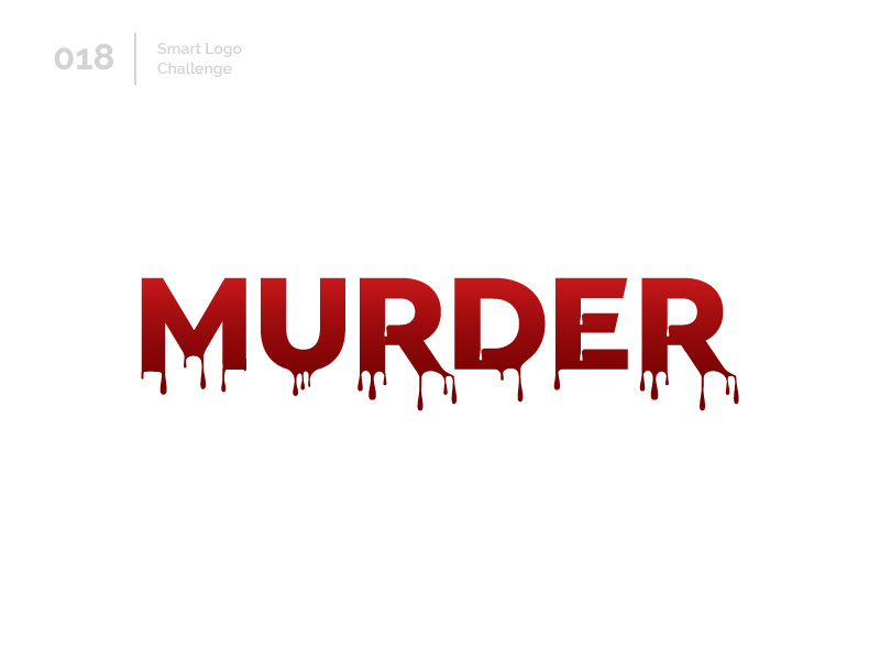 18/100 Daily Smart Logo Challenge drops murder blood 100 day challenge 100 day project wordmark logo letterform letters modern letter abstract