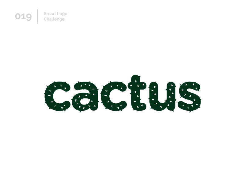 19/100 Daily Smart Logo Challenge logo challenge 100 day challenge 100 day project wordmark letterform letters logo letter abstract cactus