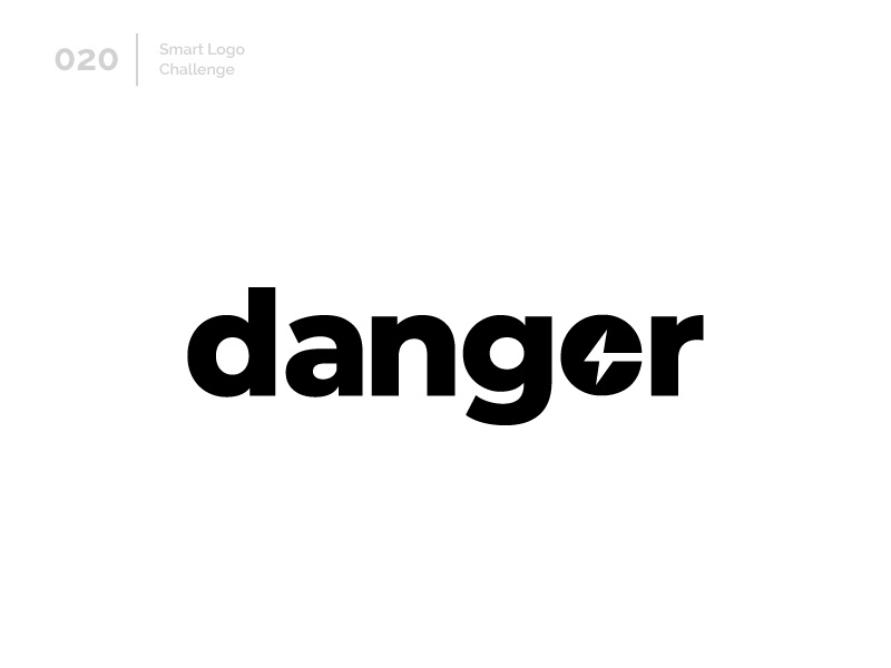 20/100 Daily Smart Logo Challenge logo challenge 100 day challenge 100 day project letterform letters logo letter abstract wordmark negative space thunder danger