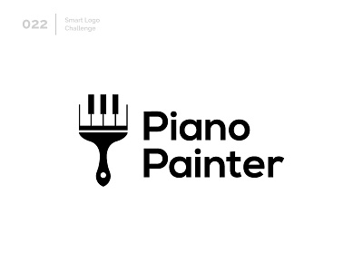 22/100 Daily Smart Logo Challenge 100 day challenge 100 day project abstract design logo logo challenge modern paint painter piano