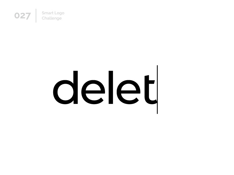 27/100 Daily Smart Logo Challenge erase delete logo challenge 100 day challenge 100 day project letterform letters modern letter logo abstract