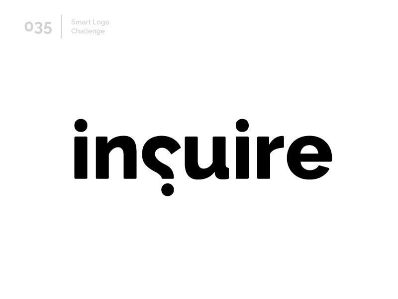 35/100 Daily Smart Logo Challenge question mark ask inquire question logo challenge 100 day challenge wordmark 100 day project letterform letters modern letter logo abstract